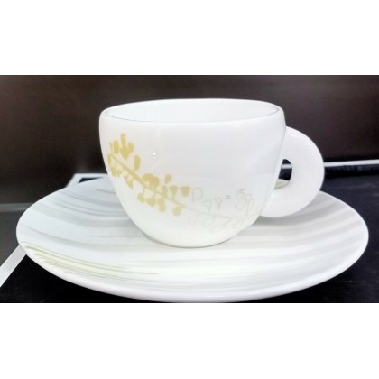 Promo Giannini 50% set caffé completo 12 tazzine Eclipse bone china